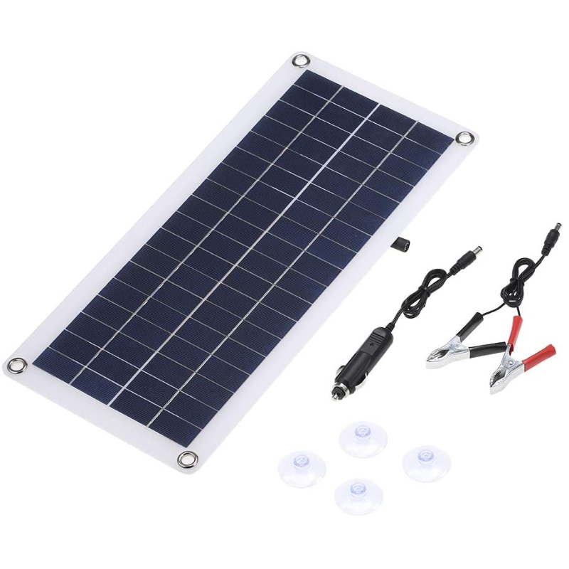 TYL 12W 18V 435 * 200 * 2,5mm Πολυσσυλικό ηλιακό πάνελ για RV Roof Boat DC5V/DC12V 12W Διπλή σύνδεση USB USB